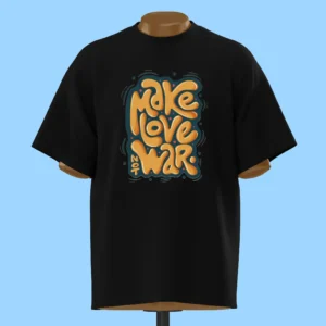 لباس طرح تایپوگرافی "Make Love Not War"