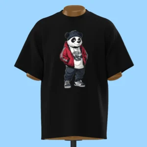 لباس طرح پاندا با ژاکت قرمز و کلاه