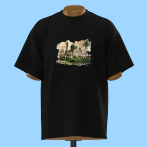 لباس طرح عمارت قدیمی و نخل آبرنگی