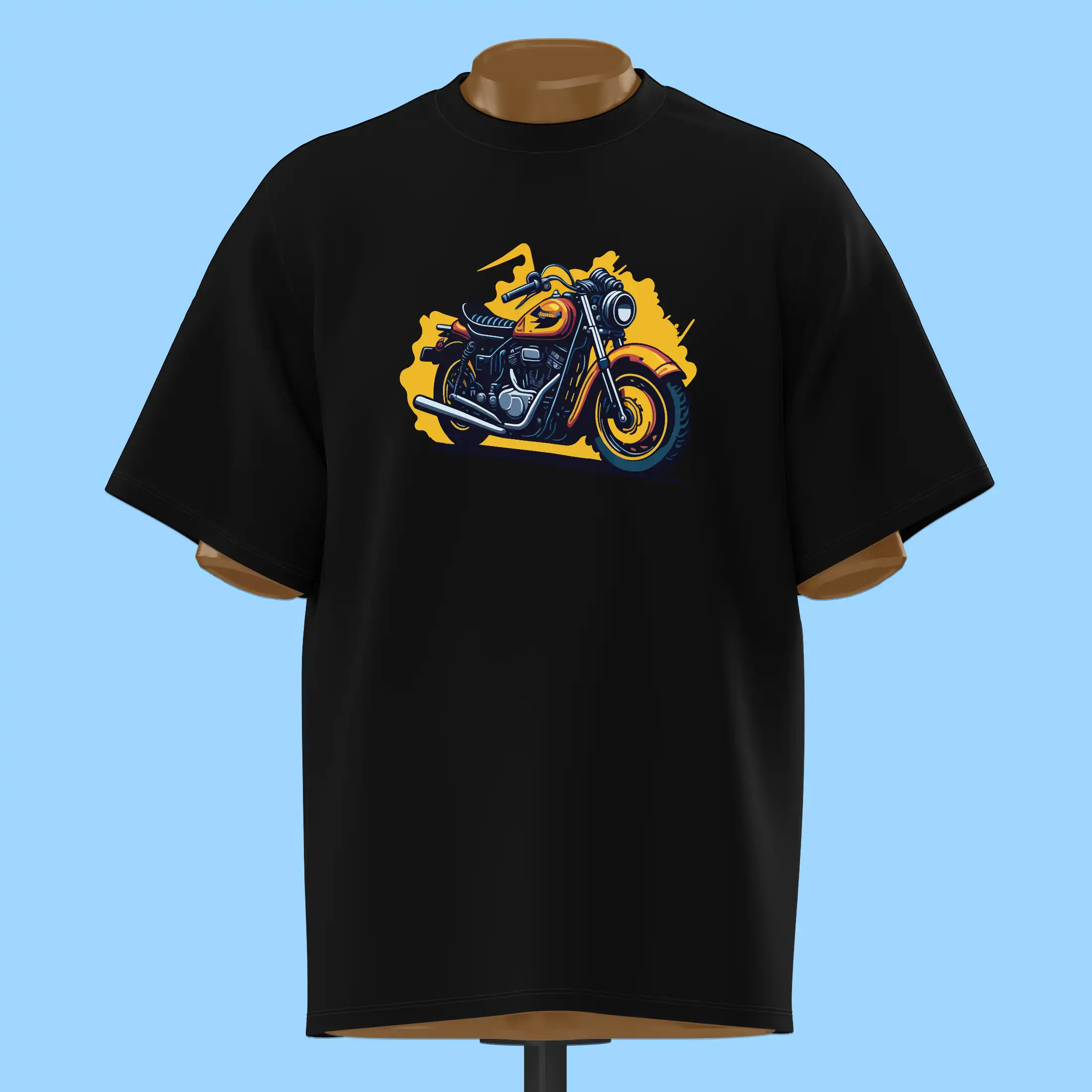 لباس طرح موتور کروزر زرد